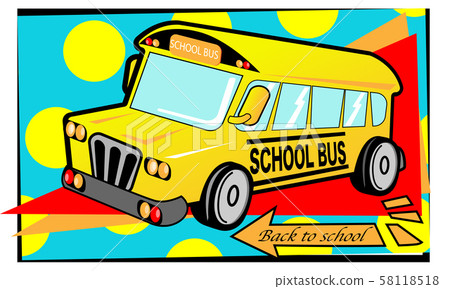 The school bus  vector for back to school concept. 58118518