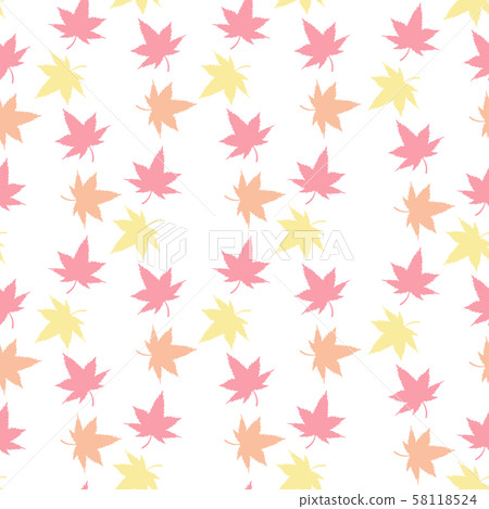 Pale autumn leaves seamless pattern vertical line 58118524