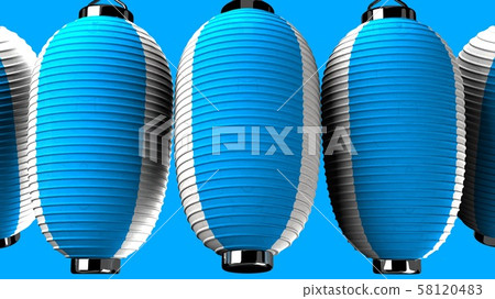 paper lantern, blue, festival 58120483
