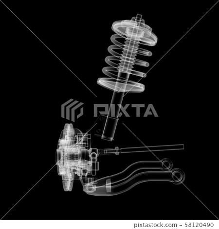 X-ray Car suspension and brake disk X-ray Car suspension and brake disk 58120490