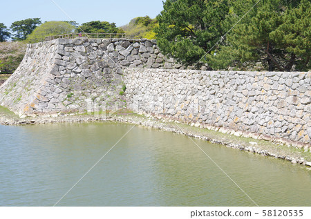 Ishigaki and moat of Ibaraki Pass Ishigaki and moat of Ibaraki Pass 58120535