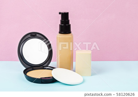 Liquid fluid foundation glass bottle and powder Liquid fluid foundation glass bottle and powder 58120626