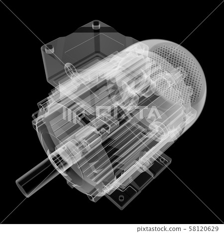 Electric motor X-Ray style - Stock Illustration [58120629] - PIXTA