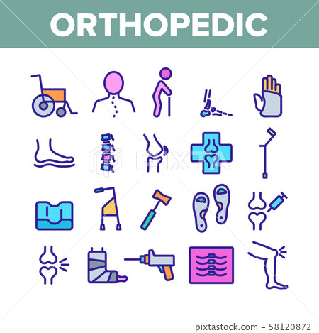 Orthopedic Color Elements Vector Icons Set 58120872