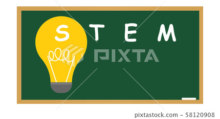 STEM background on a school blackboard STEM background on a school blackboard 58120908