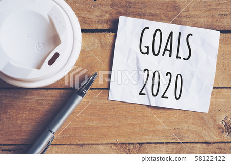 Goals for 2020 word on paper with pen and coffee Goals for 2020 word on paper with pen and coffee 58122422