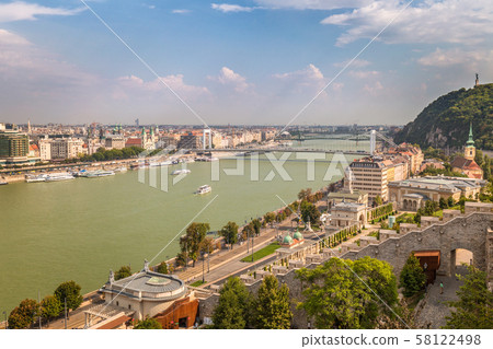 Budapest, panoramic view from The Buda Castle. 58122498