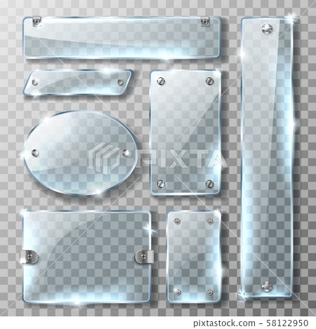 Glass banner or plate with metal mount and bolts Glass banner or plate with metal mount and bolts 58122950