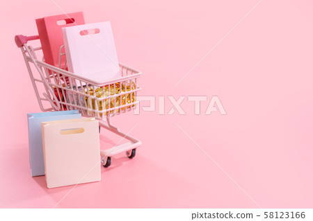 Shopping Shopping Carts Birth Day Anniversary Background Shopping Cart Christmas Shopping 58123166