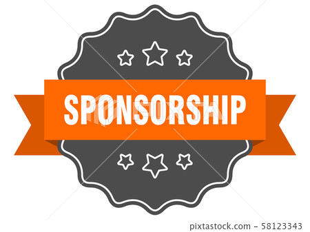 sponsorship isolated seal. sponsorship orange sponsorship isolated seal. sponsorship orange 58123343