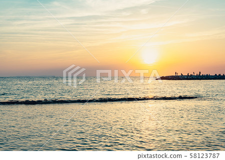 Okinawa Chatan Town Sunset Beach 58123787