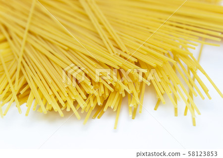 fresh spaghetti isolated over white background. Cooked, fresh spaghetti fresh spaghetti isolated over white background. Cooked, fresh spaghetti 58123853