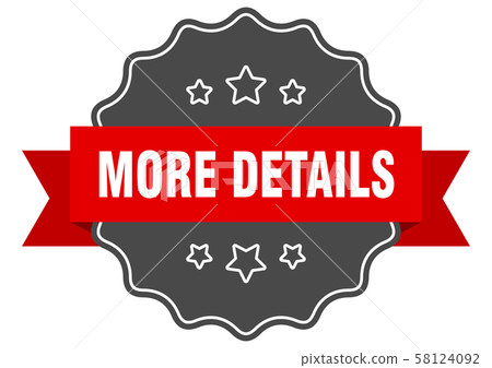 more details red label. more details isolated 58124092