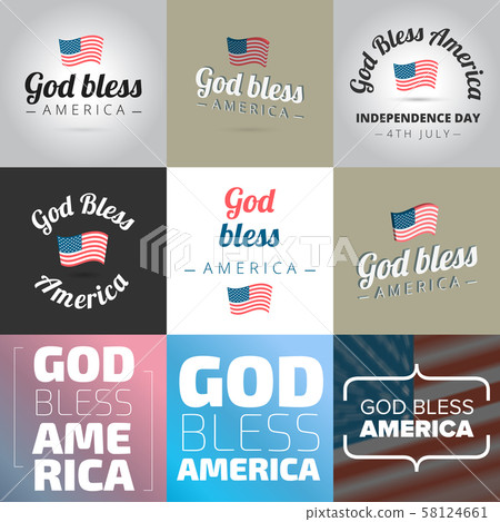 God Bless America banners set 58124661