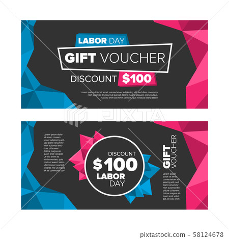 Gift voucher or coupon. Labor day sale 58124678