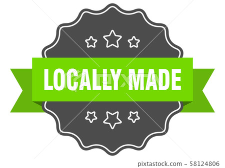 locally made isolated seal. locally made green 58124806