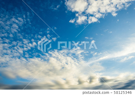 colorful dramatic sky with cloud at sunset 58125346