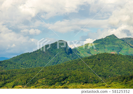 Beautiful summer landscape in the mountains with 58125352