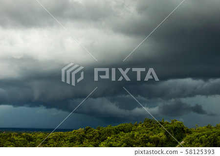 thunder storm sky Rain clouds thunder storm sky Rain clouds 58125393