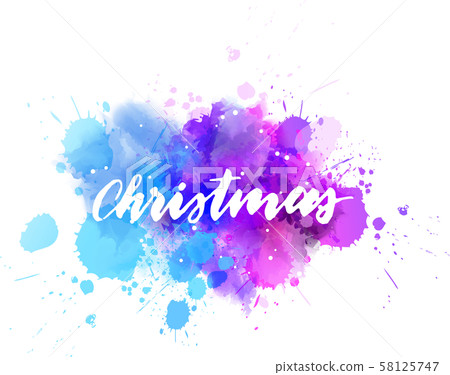 Christmas - handwritten calligraphy lettering on 58125747