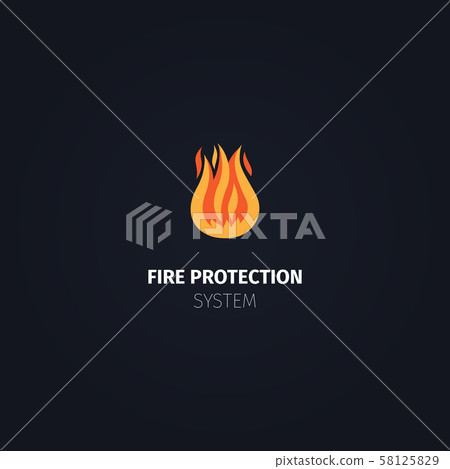 Fire protection system icon 58125829