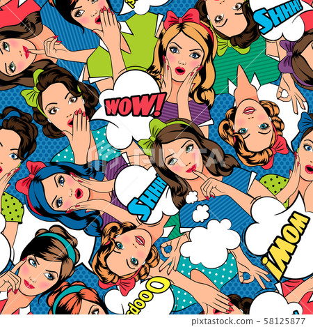 Pop art style pattern 58125877