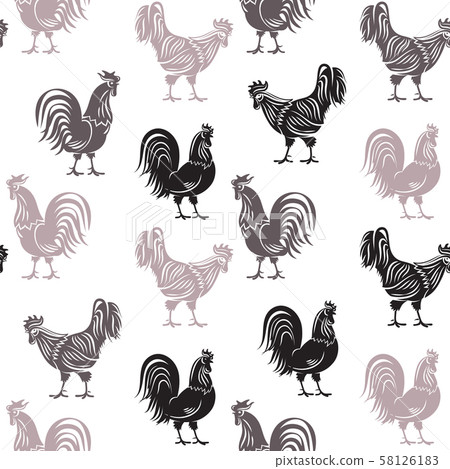 Roosters seamless pattern Roosters seamless pattern 58126183