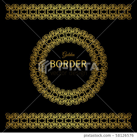 Golden border and rosette 58126576