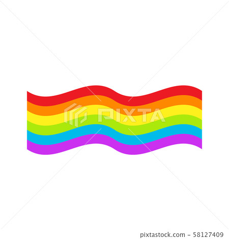 LGBT rainbow symbol icon. Gay pride, vector illustration. 58127409