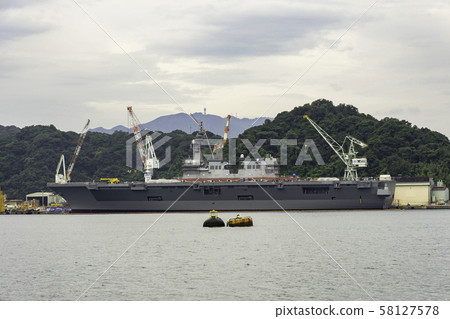 Maritime Self-Defense Forces Hyuga under construction helicopter-equipped destroyer DDH Maizuru-shi, Kyoto Maritime Self-Defense Forces Hyuga under construction helicopter-equipped destroyer DDH Maizuru-shi, Kyoto 58127578