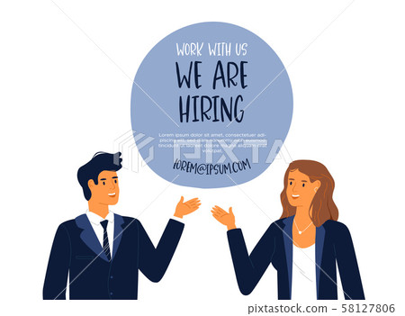 We are hiring template business man and woman 58127806