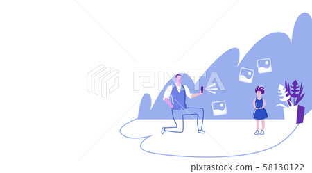 man using smartphone camera father standing on knee taking photo of little girl model shoot concept man using smartphone camera father standing on knee taking photo of little girl model shoot concept 58130122
