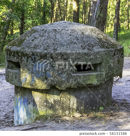 Old Polish bunker on the coast - Hel, Pomerania, Poland 58131586