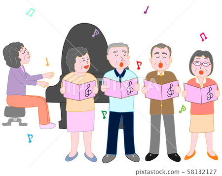 Elderly people's concert - Stock Illustration [58132127] - PIXTA