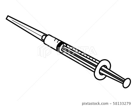 注射器 - 黑色和白色 注射器 - 黑色和白色 58133279