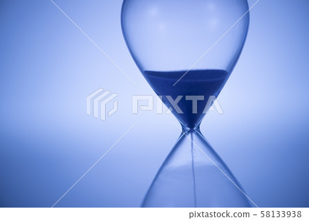 Hourglass blue close-up 58133938