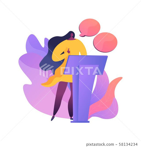Business conference, corporate presentation vector concept metaphor. 58134234