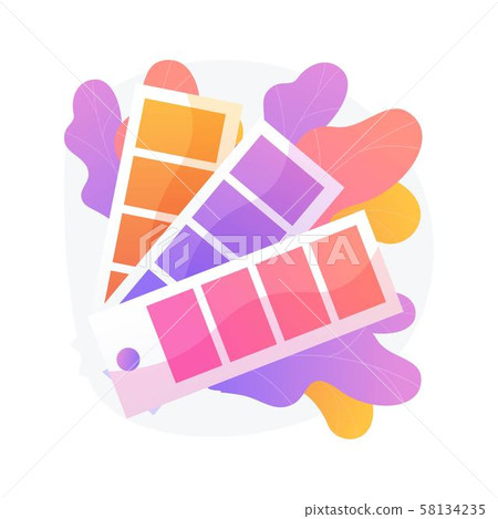 Colors swatches palette vector concept metaphor. Colors swatches palette vector concept metaphor. 58134235