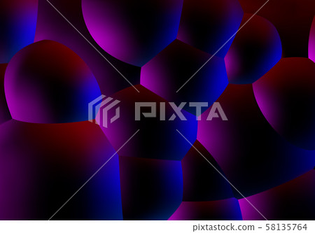 Abstract background with neon glowing boiling liquid balls or foam with 80s synthwave style Abstract background with neon glowing boiling liquid balls or foam with 80s synthwave style 58135764