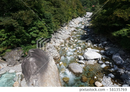 Ayu River and Shinhotaka hot spring Ayu River and Shinhotaka hot spring 58135769