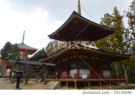 "East tower" of Mt. Koya/Ganjo Gaya (Koya mountain temple, Koya mountain/Koya mountain, Koya town, Ito-gun, Wakayama prefecture) "East tower" of Mt. Koya/Ganjo Gaya (Koya mountain temple, Koya mountain/Koya mountain, Koya town, Ito-gun, Wakayama prefecture) 58136046