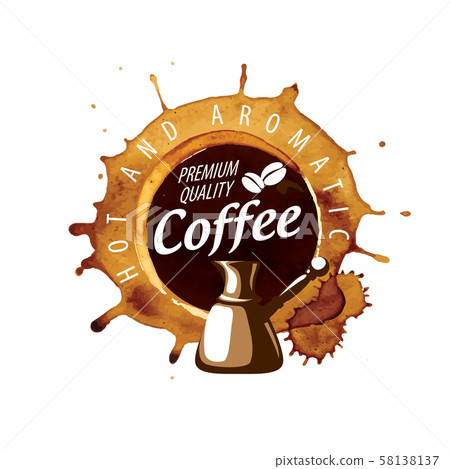 Coffee logo. Vector illustration on white background Coffee logo. Vector illustration on white background 58138137
