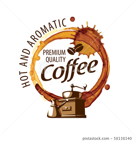 Coffee logo. Vector illustration on white background 58138140