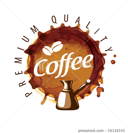 Coffee logo. Vector illustration on white background Coffee logo. Vector illustration on white background 58138141