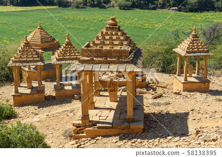 Bada Bagh ancient cenotaphs complex. Jaisalmer. 58138395