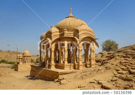 Bada Bagh ancient cenotaphs complex. Jaisalmer. 58138396