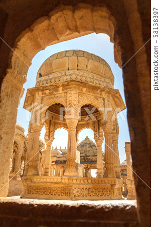 Bada Bagh ancient cenotaphs complex. Jaisalmer. 58138397