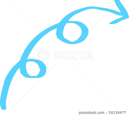 Arrow cold color hand drawn cute rough doodle Arrow cold color hand drawn cute rough doodle 58138477