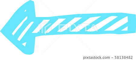 Arrow cold color hand drawn cute rough doodle Arrow cold color hand drawn cute rough doodle 58138482