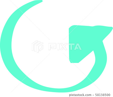 Arrow cold color hand drawn cute rough doodle 58138500